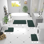 OLANLY Bathroom Rugs 30x20, Extra Soft Absorbent Chenille Bath Rugs, Rubber Backing Quick Dry, Machine Washable Bath Mats for Bathroom Floor, Tub and Shower, Home Decor Accessories, Blackish Green