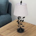 Eapmic Table Lamp with USB Ports,Bedside End Table Lamp Traditional Nightstand Desk Lamp Large Retro Leaf Lamp for Living Bedroom Office (Retro)
