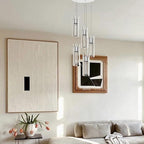 Alice 5-Light Chandelier Pendant Ceiling Light, Integrated Led and Bubble Glass, for Kitchen Island, Hallway, Entryway, Passway, Dining Room, Bedroom, Balcony Living Room