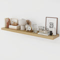 48 Inch Floating Shelves, 9.3" Deep Floating Shelf Wall Mounted, 48" Wall Shelves, Rustic Deep Bookshelf, Large Display Shelves & Storage Shelves for Bedroom, Living Room, Oak, Set of 1