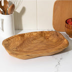 Root Wood Dish, Party Platter and Tray for Sandwich Bread Serving, appetizer display, Vintage ring dish, Hand Carved Artworks (13-15 inch)