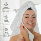 GILDEN TREE Waffle Towels Wash Cloths for Showering, Exfoliating Washcloth Face Towels, Quick Dry Towel Cotton Washcloths Set of 4, Classic Style (Pewter)