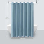 Inhousolu Fabric Shower Curtain Waffle Weave, 230 GSM Heavy Duty, Weighted Hem, 14 Metal Hooks, Water Repellent, Machine Washable, Hotel Spa Luxury Bath Curtain Set, 72 x 72 Inch, Teal