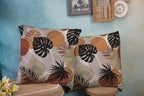 CAPSCEOLL Abstract Throw Pillow Covers,Stropical Leaves Beige 20 X 20 Inches Set of 2 Pillow Cases Decorative,Pillowcases for Bedroom,Living Room,Cushion Couch Sofa