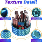 Rotating Makeup Organizer Gradient Color - Large Makeup Storage Holder with 6 Compartments for Vanity, Bathroom, Desk Decor, Multi-Purpose Cosmetic Organizer & Gift-Ready Perfume Organizer for Women