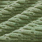 Fancy Homi Sage Green Lumbar Decorative Throw Pillow Covers 12x24 Inch for Living Room Couch Bed Sofa, Rustic Farmhouse Boho Home Decor, Soft Striped Corduroy Rectangle Cushion Case 30x60 cm