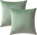 VAKADO Throw Pillow Covers Decorative 22X22 Set of 2 Sage Green Outdoor Decor Couch Cushion Covers Euro Pillowcases Home Bed Decoration for Sofa Bedroom Office