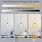 1-Light Modern Black Pendant Light Fixtures for Kitchen Island Small Hanging Crystal Chandelier for Bedroom Entryway Living Room Foyer Hallway LED Dimmable Chandeliers for Dining Room