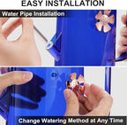 Watering Can Indoor for House Plants Small Watering cans with Long Spout Flower Model Sprinkler Head 1.2L (Blue, 1.2L)