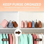 ANTOWIN 2 Pack Purse Organizers for Closet, Clear Adjustable Shelf Divider, Handbag Separators Storage Organizer, Shelf Divider in Bedroom, Office, Easy to Install and Clean