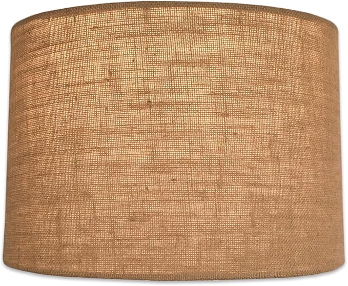 Royal Designs, Inc. HB-610-10BL Shallow Drum Hardback Lamp Shade, 9 x 10 x 7, Burlap