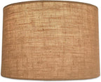 Royal Designs, Inc. HB-610-10BL-2 Shallow Drum Hardback Lamp Shade, 9 x 10 x 7, Burlap, 2-Pack