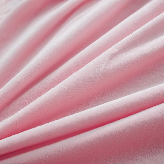 WERDIM Shaggy Faux Fur Pillowcases 2 Pack Button Closure Velvet Pillow Shams Queen Size (Pink, 20 X 26 Inches)