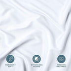 Bare Home King Pillow Sham Covers - Set of 2 - Premium 1800 Ultra-Soft Microfiber - Double Brushed - Stain & Fade Resistant - Bed Pillow Shams - Pillows Not Included (Set of 2, White)
