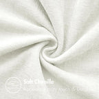 MIULEE Pack of 2 Christmas Couch Throw Pillow Covers 18x18 Inch Soft White Chenille Pillow Covers for Sofa Living Room Solid Dyed Pillow Cases