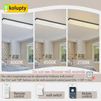 L 40" Modern Rectangle Chandelier Black Rectangular Flush Mount Chandelier Crystal Ceiling Light Fixture for Dining Living Room Kitchen Island