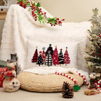 AACORS Christmas Pillow Cover 12X20 Set of 2, Watercolor Christmas Tree Stars Decoration Holiday Farmhouse Winter Pillow Case for Sofa Couch Decor AA651-12-2