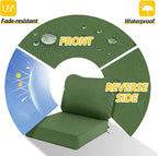 AAAAAcessories Outdoor Deep Seat Cushions, Waterproof, Fade-Resistant Patio Furniture Replacement Cushions, 23.5" x 25.5" x 5" + 23.5" x 19", Set of 2, Dark Moss Green