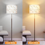 Lamp Shades Set of 2, Drum Lampshades 13" Top x 13" Bottom x 10" High with Spider Fitter, Large Replacement Lamp Shades for Table Lamps, Floor Lamps, Easy Assembly Required (2, Print - B)