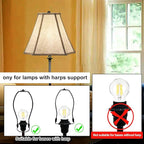 TOOTOO STAR Bell Lamp Shades, 6.5"x13"x10.5"(Spider) Rectangle Modern Lampshade for Table and Floor Lamps, Fabric Linen Hand Crafted, Assembly Required