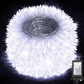 340 LED 90FT Christmas String Lights Outdoor, 12 Pro Modes and Timer Memory & Brightness, Plug in Outdoor Waterproof Clear Wire Twinkle Light for for Xmas Yard Tree Wedding Party Decor (Cool White)