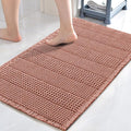 H.VERSAILTEX Upgraded Waffle Bath Mat Super Absorbent Bathroom Mats Non Slip Bath Rugs for Bathroom Floor Machine Washable Dry Fast Bathroom Rugs for Beside Tub, 17" x 24", Soft Pink