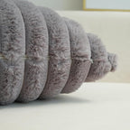 JOJUSIS Pack of 2 Faux Fur Plush Decorative Throw Pillow Covers Couch Cushion Case Soft Pillowcases (Grey, 12 x 20-Inch)