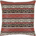 Tapestry Stylish Red-Black 16"x16" Pillow Cover Sham Ethnic Turkish Kilim Tribal Style Throw Decorative for Home Decor, Sofa, Couch, Porch, Patio, Window Seat