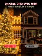 Christmas Lights with 300 LEDs, 100FT Connectable Plug in Fairy String Lights for Outdoor Tree and Indoor Décor, 8 Modes & Timer, IP65 Waterproof Lights for Yard Garden Decor (Warm White)