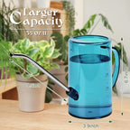 Plastic Watering Can - with Long Spout - 1/4 Gallon - 34 Oz - Sky Blue