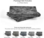 PHF Truly Velvet Pillowcases Standard Size, No Insert, 2 Pack Ultra Soft Breathable Pillow Shams Covers with Envelope Closure, 20" X 26" Luxury Cozy Warm Fuzzy Flannel Pillowcase, Charcoal/Dark Grey