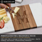 Personalized Acacia Charcuterie Board | Custom 15" x 7" White Marble & Acacia Wood Cheese Board | Perfect Housewarming + Wedding + Couples Gift Idea