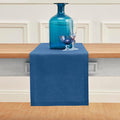 Solino Home Linen Table Runner 60 Inches - 100% Pure Linen Indigo Blue Table Runner 14 x 60 Inch Ideal for Dresser and Coffee Tables - Fall, Autumn, Thanksgiving, Christmas, Holiday - Fete