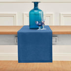 Solino Home Linen Table Runner 60 Inches - 100% Pure Linen Indigo Blue Table Runner 14 x 60 Inch Ideal for Dresser and Coffee Tables - Fall, Autumn, Thanksgiving, Christmas, Holiday - Fete