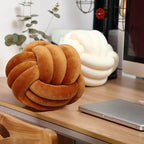 Petrella Knot Pillows Ball Round Throw Pillows Home Decor Cushion Decorative Aesthetic Throw Pillows，Caramel 11inch