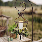 Outdoor 6pcs Flameless Waterproof Candles with Handy Remote Control, Cycle Timer Battery Operated Candle Grease Effect LED Flickering Pillar Plastic Long Lasting (White, 3" x4" 5" 5" 6" 6" 7")