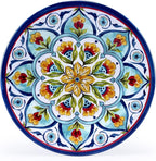 Melamine Dinnerware Sets, 12Pcs Dishes Set for 4, Plates and Bowls Sets Outdoor Dinnerware, Dishwasher Safe BPA free (Retro Style)