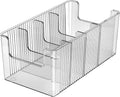 JessLab U-Shape Makeup Organizer, 4-Compartment PET Cosmetic Storage Box with Removable Dividers, Stackable Design for Bathroom Counter and Desk, 1 Pack
