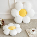 Xiashrk Flower Pillows, Decorative Pillows for Couch, Cute Daisy Pillow for Bed, Flower Shaped Decorative Throw Pillow Room Decor (White, 19.6 Inches)