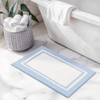 GRANNY SAYS Microfiber Bathroom Rugs Non Slip Washable, Water Absorbent Bathroom Mats for Tub, Soft Bath Mats for Bath Floor & Shower, Bath Rug, 20" x 32", Baby Blue