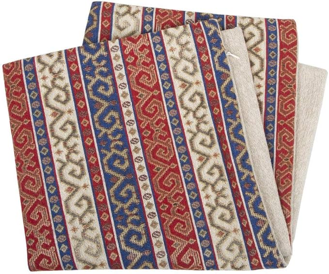 Large Throw Pillow Covers Red and Blue - 22 x 22 Inches Decorative Kilim Pillows, Boho Room Decor for Couch, Bohemian Outdoor Case for Farmhouse, Ethnic Shams, Aztec Tapestry, Patio
