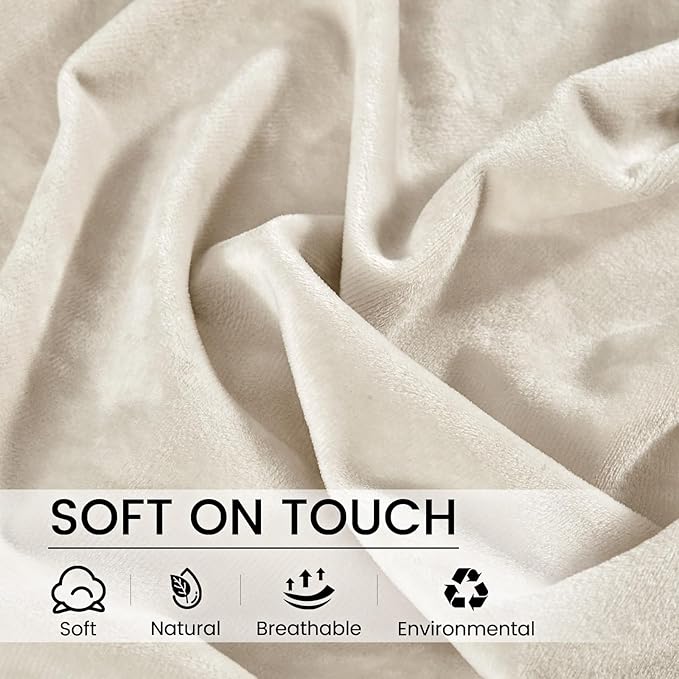 PHF Truly Velvet Zippered Body Pillowcase, No Insert, 1 Pack Ultra Soft Breathable Pillow Sham Cover with Zipper, 20"X 54" Long Luxury Cozy Warm Fuzzy Flannel Body Pillow Case, Sand