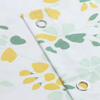 Fabric Floral Shower Curtain, 78 Inch Long Yellow and Sage Green Flower Waterproof Bathroom Shower Curtains, 72" W x 78" H