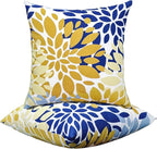 Outdoor Throw Pillows - Decorative Pillows with Insert Included Set of 2 Outdoor Pillows for Patio Furniture 18x18 Inch