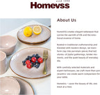 Highland 16pc Dinnerware Set, Unique Organic Shape Double Bowl， Stoneware Plate & Bowl Dish Set Service For 4, Scratch Resistant, Microwave & Dishwasher Safe, Natural Reactive Glaze, Pink