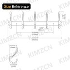 Coat Rack Wall Mounted - 5 Tri Hooks, Heavy Duty, Metal Coat Hook Rail for Coat Hat Towel Purse Robes Mudroom Bathroom Entryway (Black)