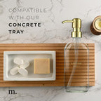 MaisoNovo Soap Dispenser 2-Piece Set | 16.9oz Clear Bottles with Gold Stainless Steel Pump