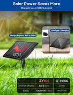 ZYAN Solar Landscape Spotlights Outdoor Waterproof IP65, Solar Powered Garden Yard LED Spot Lights for Outside Plant, Tree, Pathway, Auto On/Off Wall Lights for Walkway, Patio, Lawn-8 Pack