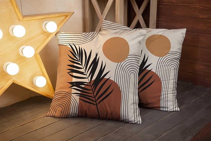 CAPSCEOLL Boho Abstract Throw Pillow Covers 20X20 Set of 2,Modern Abstract Art Organic Pillow Cases Cushion Covers for Living Room Bedroom Decorative Throw Pillowcases for Sofa Couch Chair
