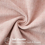 MIULEE Pack of 2 Couch Throw Pillow Covers 12x20 Inch Pink Valentine Farmhouse Decorative Pillow Covers with Stitched Edge Soft Chenille Solid Dyed Spring Pillow Covers for Sofa Bed Living Room